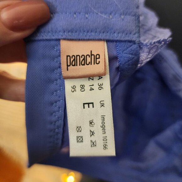 Panache Imogen sheer unlined wireless lace bra - 36E - Picture 7 of 7